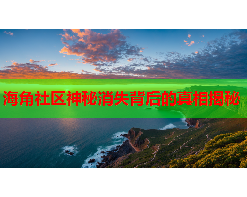 海角社区神秘消失背后的真相揭秘