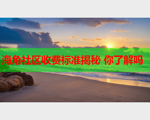 海角社区收费标准揭秘 你了解吗